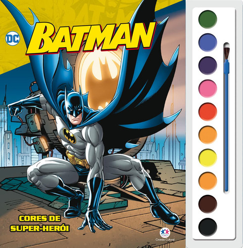 Livro Físico Para Colorir Com Aquarela Batman - Cores De Super-herói