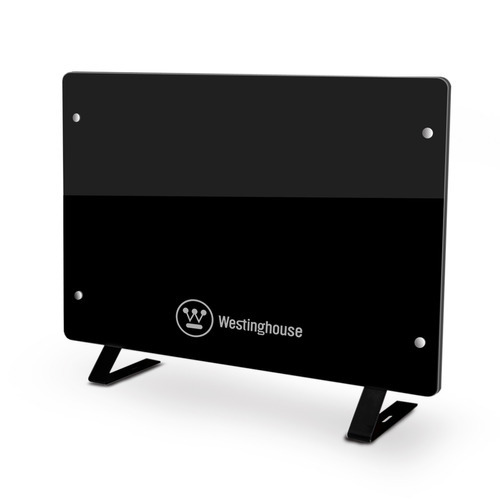 Imagen 2 de 5 de Vitroconvector Estufa Calefactor Electrico Wh-ch122conv-b 2000w Panel De Vidrio Templado 3 Potencias Westinghouse Colgante O De Piso Negro
