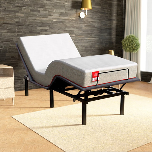 Cama Eléctrica + Colchón Memory Foam En Caja Individual Zazi Color Blanco