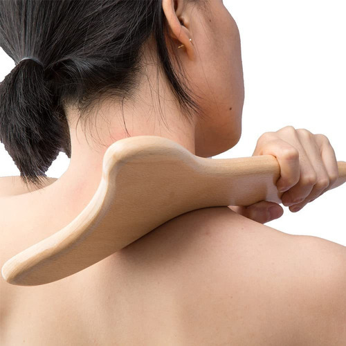 Herramienta De Drenaje Linfático De Madera Gua Sha Sculpture