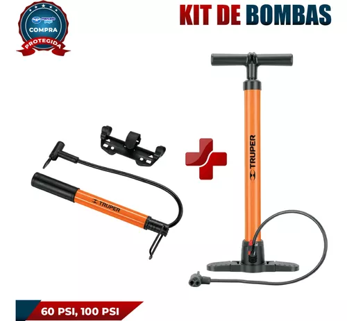 Truper BOM-TR, Bomba para inflar de 23, cuerpo de acero