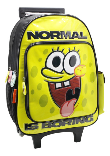 Mochila 16 Con Carro Bob Esponja Krusty Burger Cresko Bj250