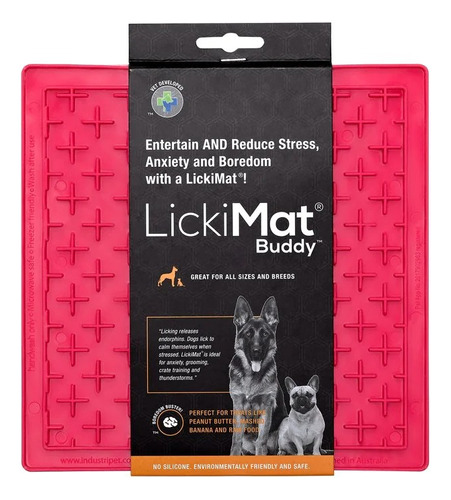 Plato Para Perros Lickimat Buddy. Color Rosa