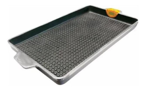 Plancha Bifera Rectangular Grill Eterna Aluminio Teflon 1100