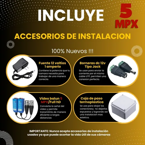 Kit Cctv 5 Mpx Dahua Dvr 16 Ch + 16 Cámaras + Disco D
