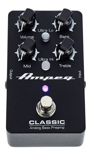 Ampeg Classic Analog Bass Preamp Para Bajo Con Switch