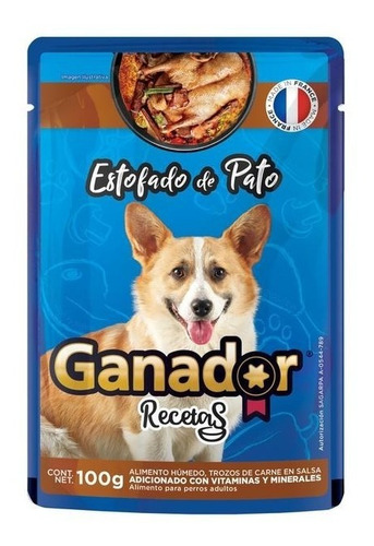 Imagen 1 de 2 de 22 Sobres Ganador 100grs Sabor Estofado De Pato