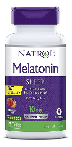 Melatonina Natrol Sleep Premium | 10 Mg | 75 Tabletas Fresa