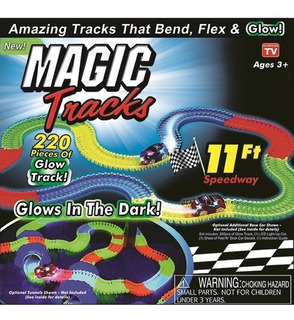Pista Carreras Magic Track Brilla En La Oscuridad 220 Pz