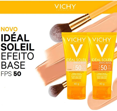 Imagem 2 de 2 de Protetor Solar Facial Idéal Soleil Efeito Base Clara Fps50