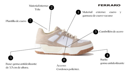 Imagen 10 de 10 de Zapatillas Urbanas Mujer Cuero - Run - Ferraro