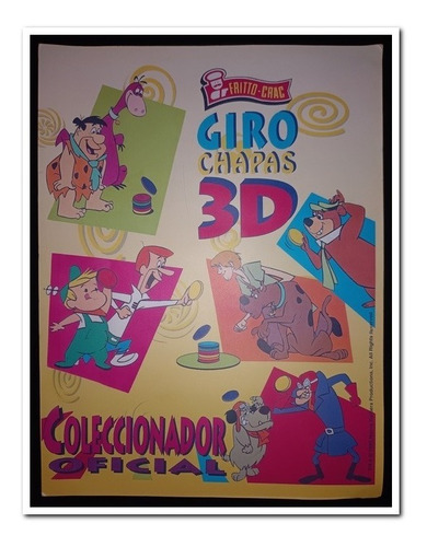 Coleccionador Giro Chapas 3d, 9 Tazos Diferentes