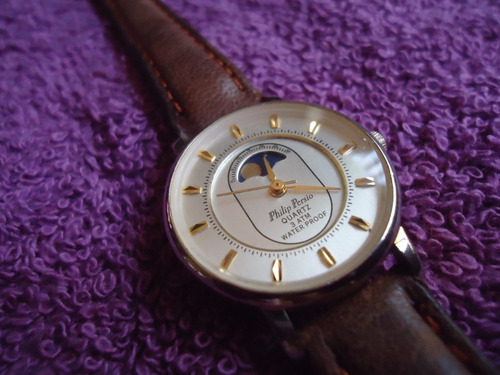 Philip Persio Fase Lunar Reloj Vintage Retro Para Dama
