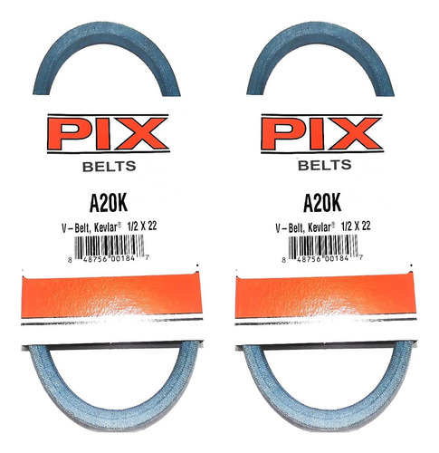 2 Pk A20k  Belts Made With Kevlar Compatible With Troy ...