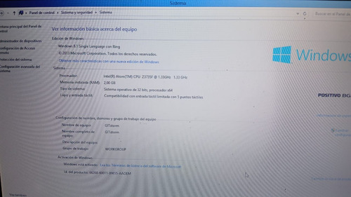 Netbook - Positivo Bgh - T201i - 2gb Ram Plateado (Usado)