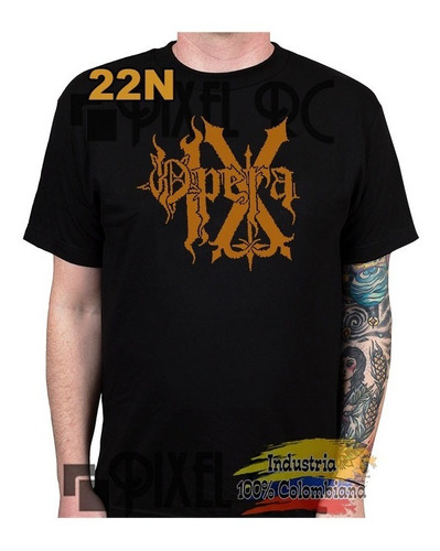 Camiseta Opera Ix Banda Black Metal Tipo Retro Pixel Rc 
