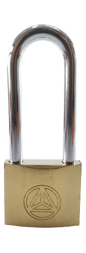 Cadeado Haste Longa 50mm Dourado 3 Chaves