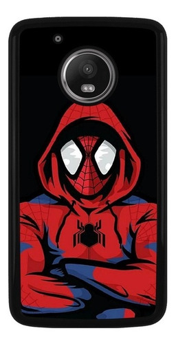 Funda Protector Para Motorola Moto Spiderman Capucha 