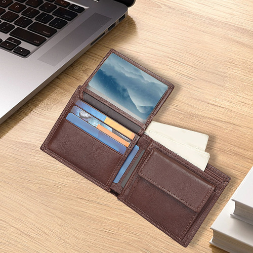 Cartera Para Hombre Lletera Para Hombre Piel Con Rifd