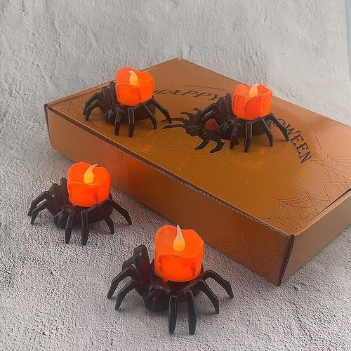 12pc Araña Vela Luces Halloween Decoración Ambiente