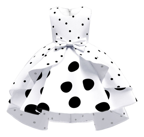 Children's Polo Dot Print Princess Dress