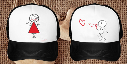 Duo Gorras San Valentin Parejas Eres Mi Salsa