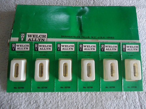 Wel*ch All*yn Bombillo 02700 Nuevos 1.65 W 2.50 V.