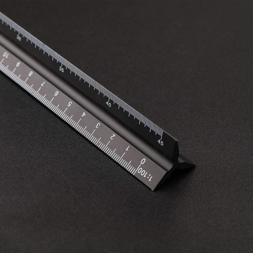 Regla Triangular Sing F Ltd, Triangular, Aluminio, 30 Cm