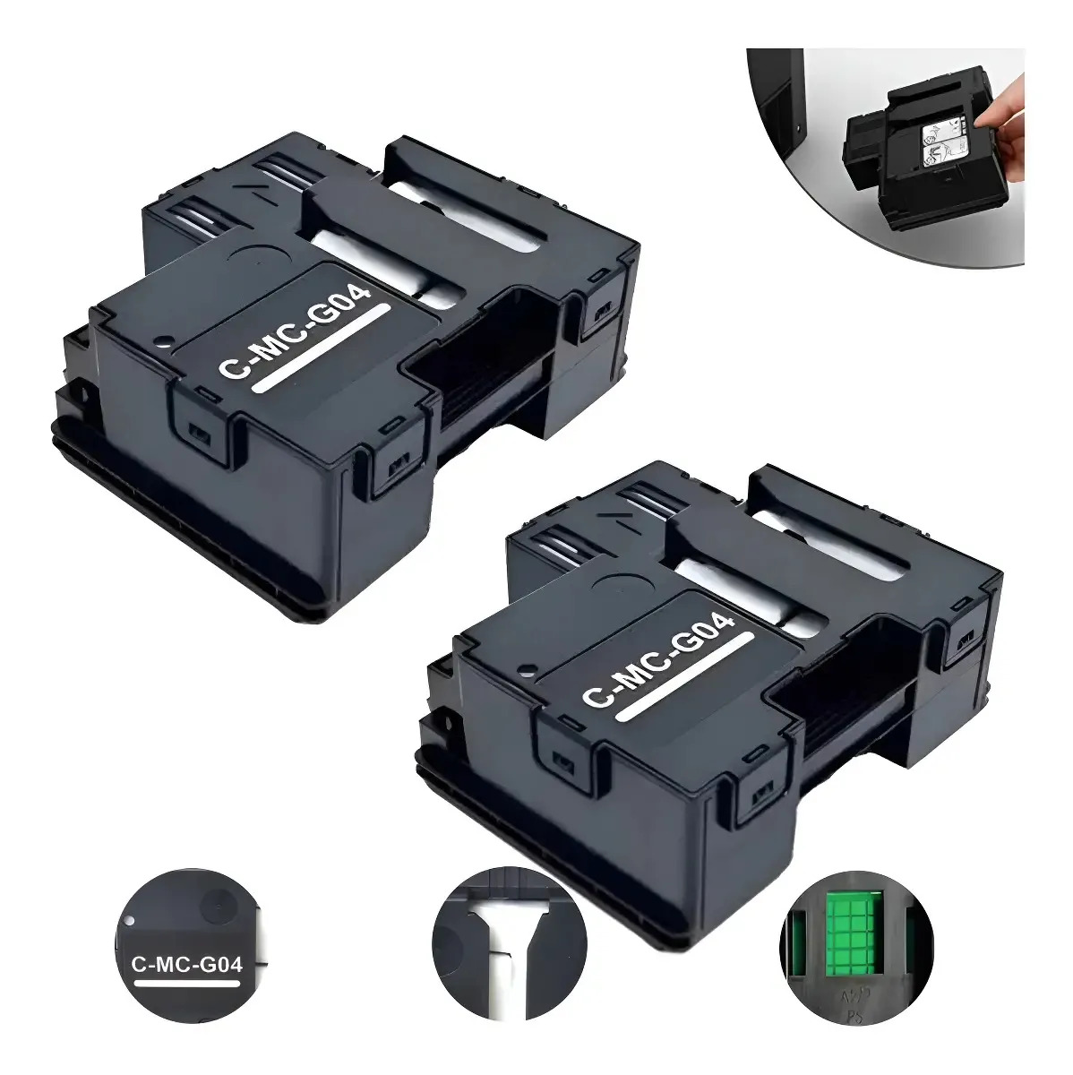 Pack de 2 Cajas de Mantenimiento WEGALIFE para Impresoras Canon PIXMA G Series