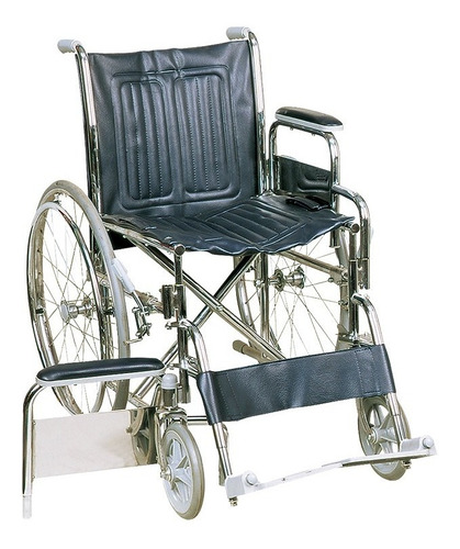 Silla De Ruedas Plegable Cromada Desmontable Hasta 100kg