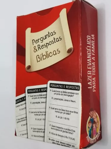 Jogo de lazer Perguntas e Respostas Bíblicas + card game - Livraria e  Artigos Evangélicos Deus Conosco