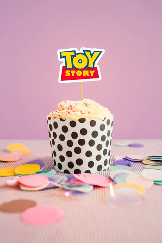 12 Toppers Cumpleaños Toy Story Infantil Cupcakes Candy Bar