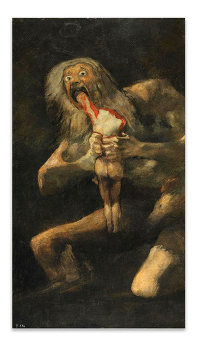 Cuadro Canvas Bastidor Saturno Devorando Su Hijo Goya 40x71