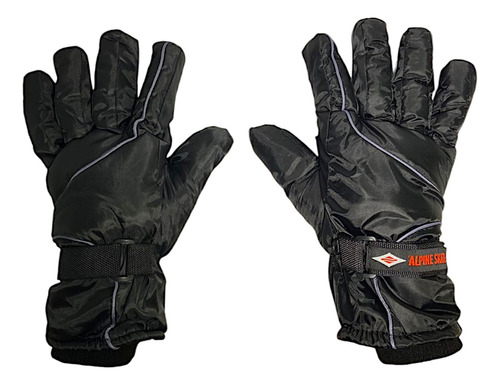 Guantes Alpine Skate Abrigo Puño Invierno Moto 16887 Negro