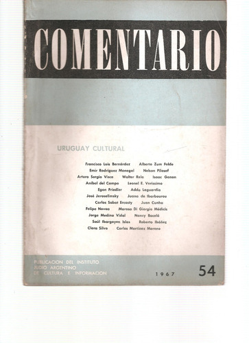 Revista Comentario Nº 54 - 1967