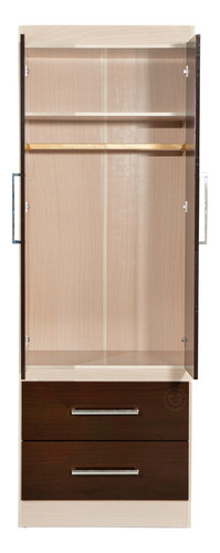 Placard Máximo Fortaleza 2p 2c Melamina 62.5 Cm Chocolate/maple