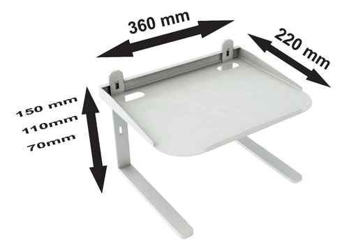 Suporte Metalico De Mesa Para Monitor Branco