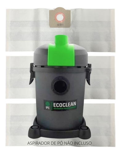 Saco De Aspirador Ipc Soteco Ecoclean Ap120 Kit C/15 Refil