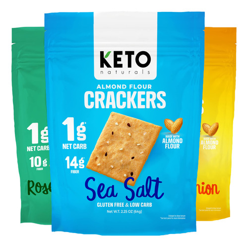 Keto Crackers - Galletas Bajas En Carbohidratos (paquete Var