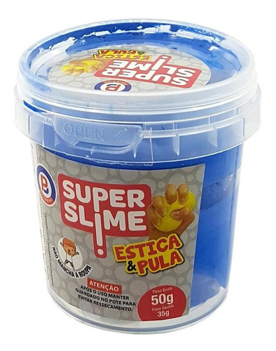Massinha Infantil Super Slime Estica E Pula Sortida 35g 2031