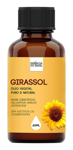 Óleo Vegetal De Girassol - 60ml Puro E Natural