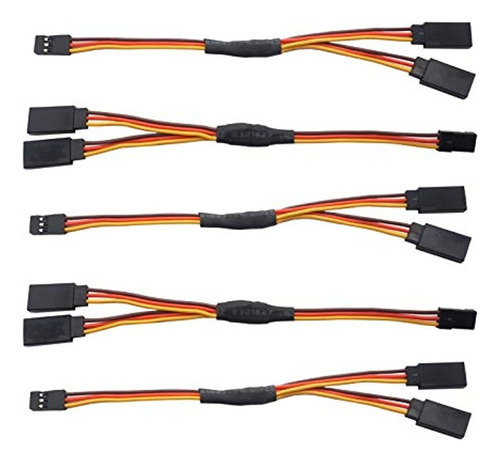 Vgoohobby 5pcs 150mm Servo Splitter Cable, 1 Macho A 2 Hembr