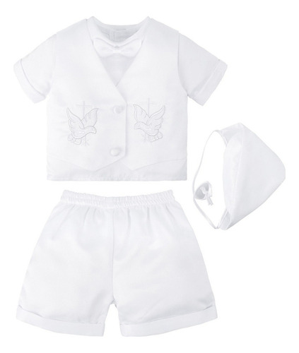 Ttfvj Traje Bebé Niño Bautizo Paloma Blanco Conjunto Ropa 4