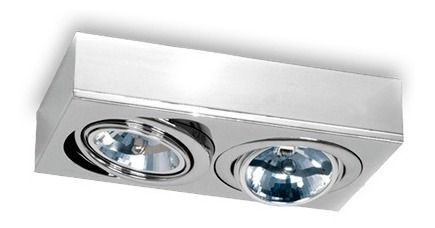 Imagen 2 de 3 de Plafon / Spot Gam Color Acero Cardanico 1 Luz Ar111 /nexo