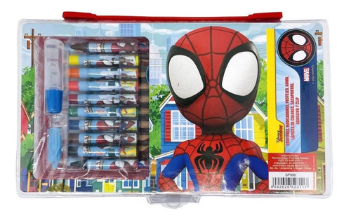 Imagen 3 de 5 de Set De Arte Spidey 40 Piezas Spiderman Hombre Araña Cresko