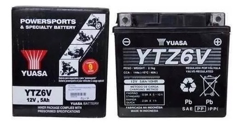 Bateria Yuasa Ytz6v = Ytx5l-bs Cg 150 C.c. Wagner Motos!