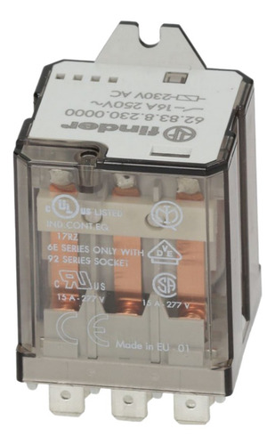 Rele De Potência 3 Reversíveis Faston 250 230 Vac Com Aba