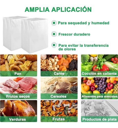 200 Piezas Bolsas Para Sellar Al Vacío 25 X 17cm,bolsas