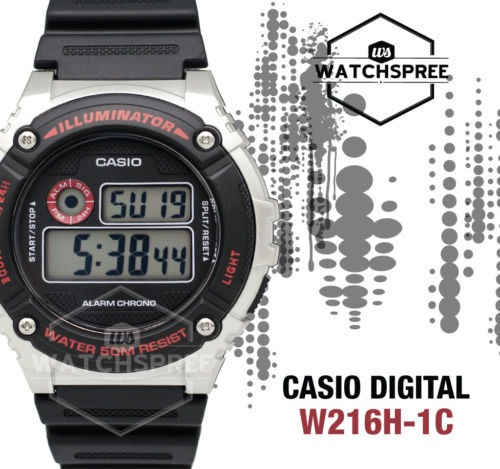 Imagen 1 de 4 de Estándar De Casio Reloj Digital W216h - 1c