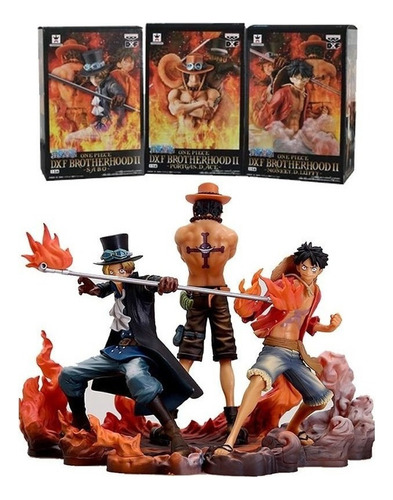 Conjunto De 3 Figuras De Anime One Piece Dxf Brotherhood